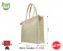 Laminated Natural Juco Bag with Zipper, 30 x 36 x 10 cm