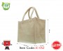 Laminated Natural Juco Bag with Zipper