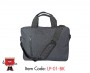 Economy Laptop/Conference Bag in Black & Gray Color, 38x28 cms