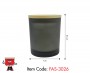 Oud Scented Soybean Wax Candle in Frosted Black Glass