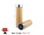 Double Wall Vacuum Bamboo Flask With Tea Infuser Ss Inside with Temperature Display Lid