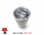 Double Wall Travel Tumbler with Clear Lid, 600ml, Silver