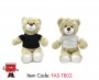 Plush Teddy Bear with Round Neck Tshirt, 30 cm