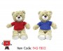 Plush Teddy Bear with Round Neck Tshirt, 30 cm