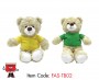 Plush Teddy Bear with Round Neck Tshirt, 30 cm