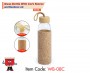 glass bottle cork sleeve bamboo lid glass bottles.wb08