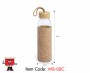 glass bottle cork sleeve bamboo lid glass bottles.wb08
