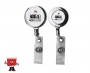 silver metal badge reel