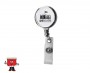 silver metal badge reel